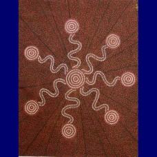 Aboriginal Art Canvas - Gs Murray-Size:118x148cm - H
